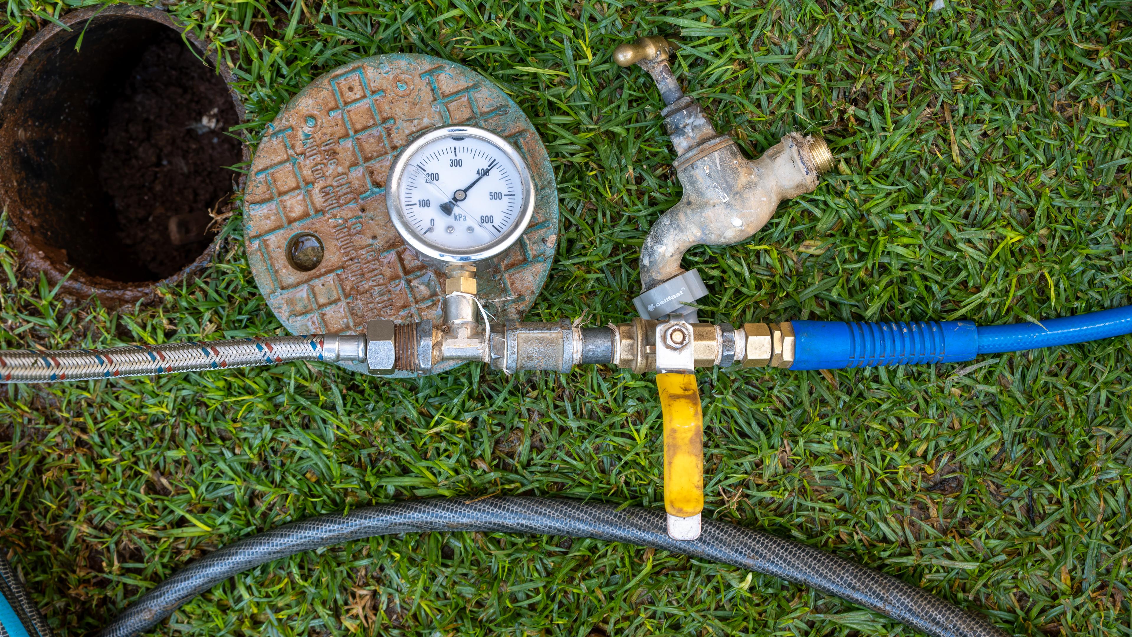 Hydrogen gas testing residential house