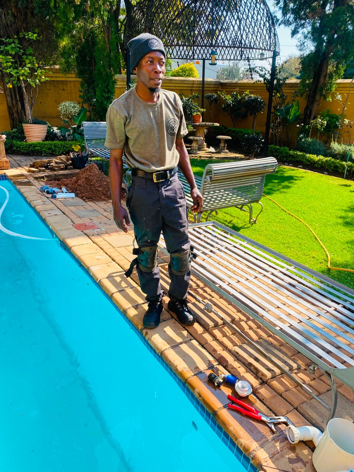 Swimming pool repair on the job 6